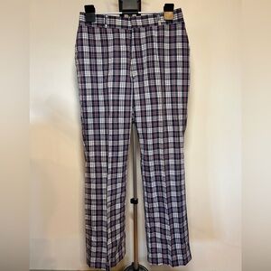 Vintage 1970s Plaid Checkered Pants 34x30